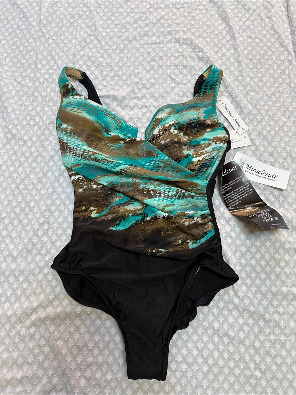 Miraclesuit Escape Swimsuit Black 447966 size 16 - Picture 3 of 9